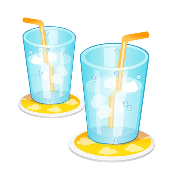 Vector icon ice drink — Stock Vector