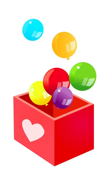 Vector balão ícone e caixa — Vetor de Stock