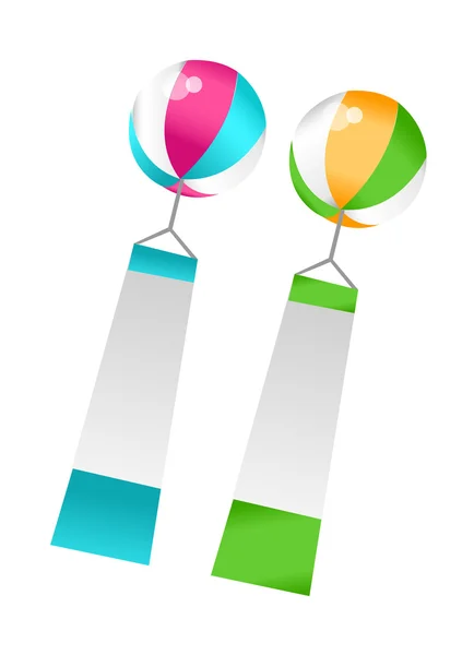 Vector icon balloon and plancard — Stock Vector