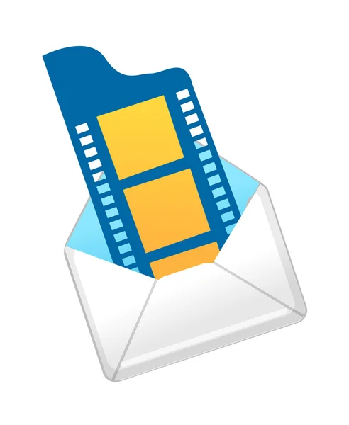 Vector pictogram film en envelop — Stockvector
