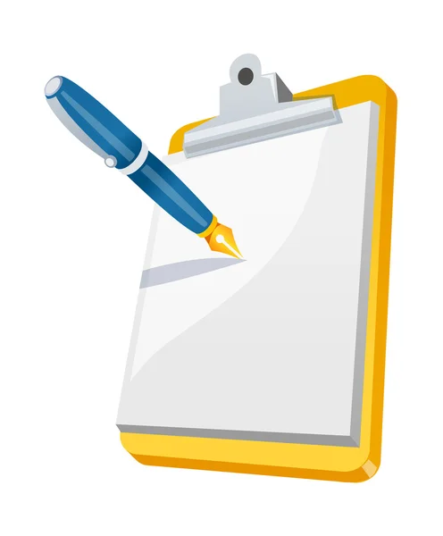 Notebook en pen — Stockvector