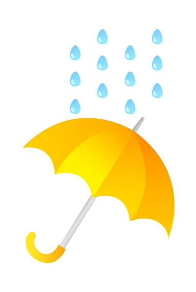 Vector icon rain and umbrella — Stock Vector
