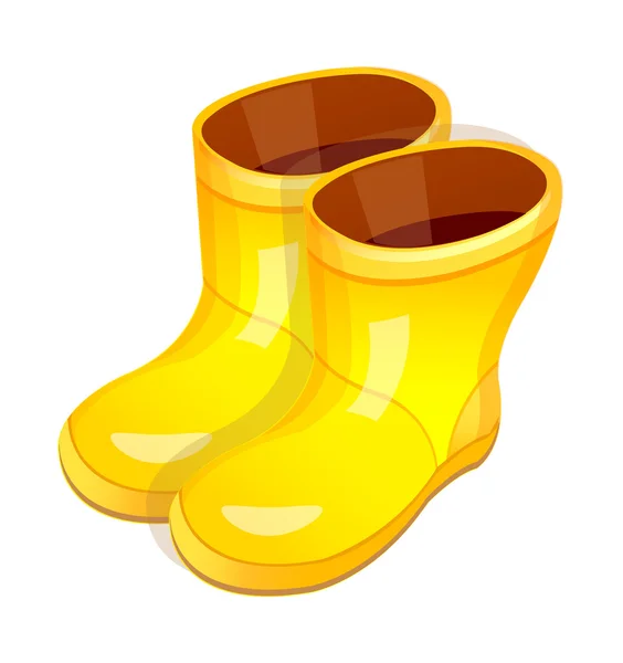 Botas de vetor amarelo — Vetor de Stock