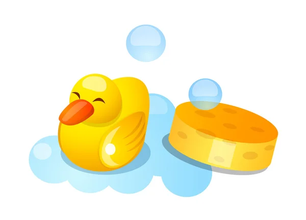 Vector icon duck rubber — Stock Vector