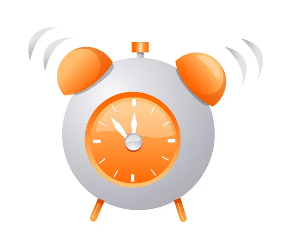 Vector reloj despertador naranja — Vector de stock