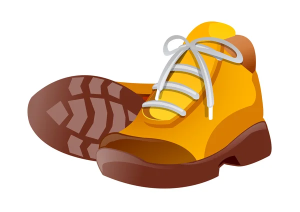 Vector icono zapatos de senderismo — Vector de stock