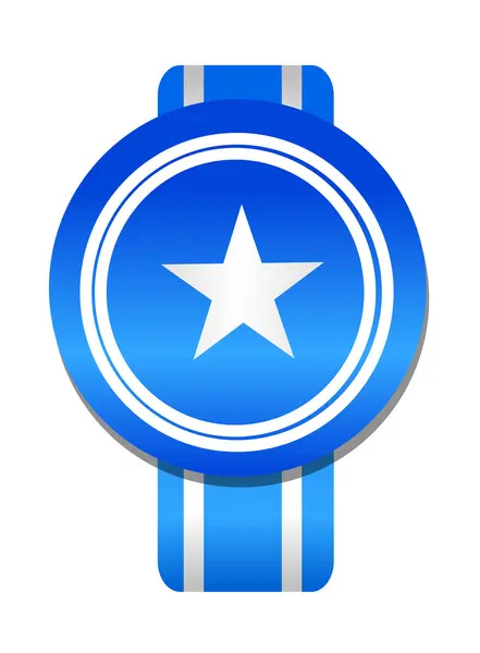 Medalha de estrela ícone vetorial — Vetor de Stock