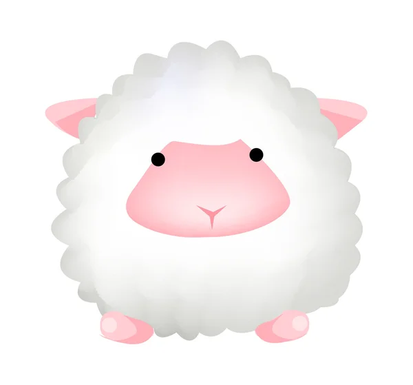 Vector witte schapen — Stockvector