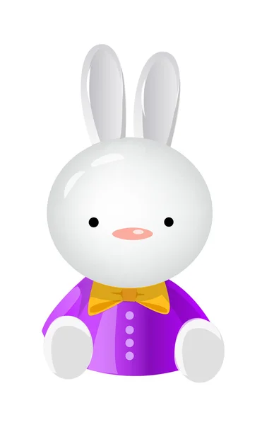 Vector white rabbit — Stock Vector