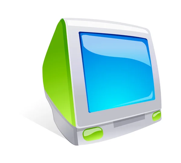 Vector icono ordenador monitor — Vector de stock