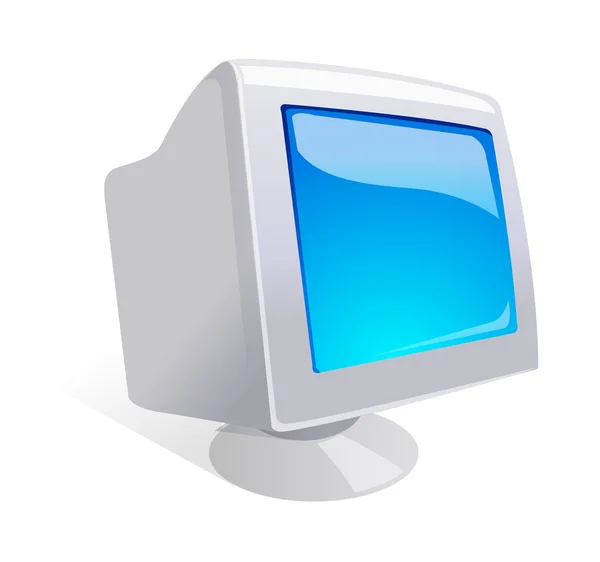 Monitor per computer icona vettoriale — Vettoriale Stock