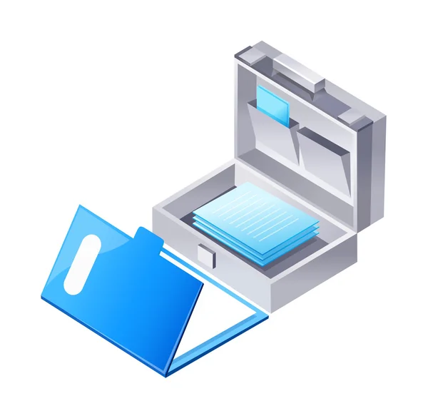 Fichier icône vectorielle et mallette brève — Image vectorielle