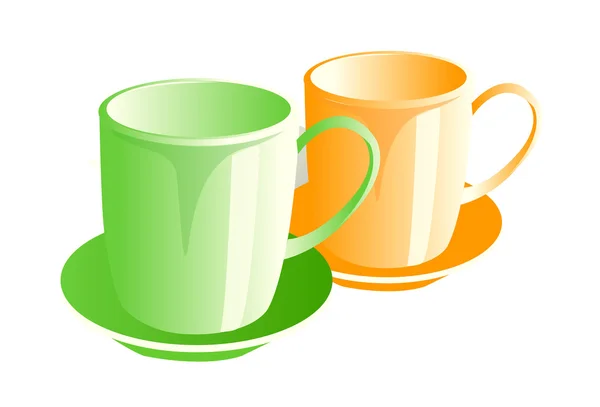 Vecteur icônes tasses — Image vectorielle