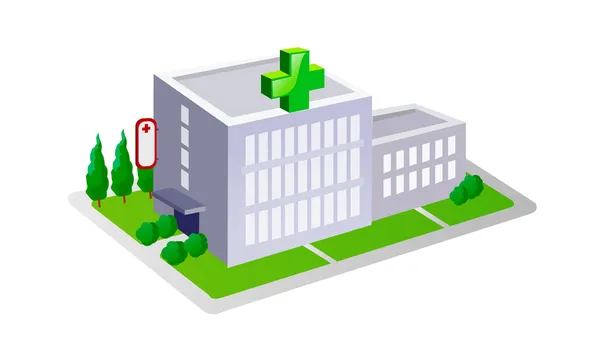Vecteur icône hôpital — Image vectorielle