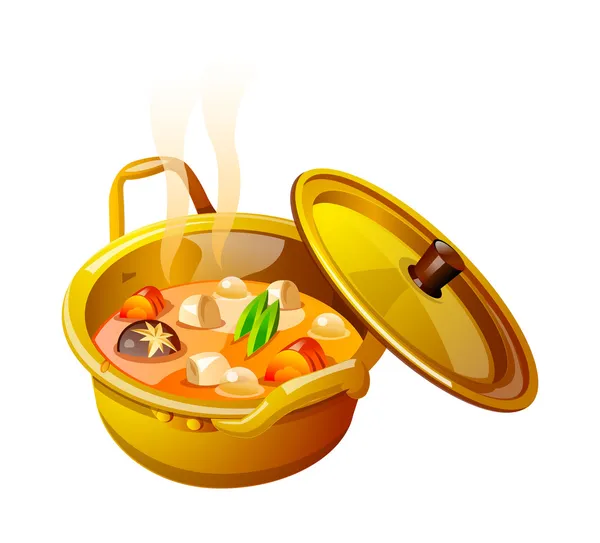 vektör simge çorba tencerede