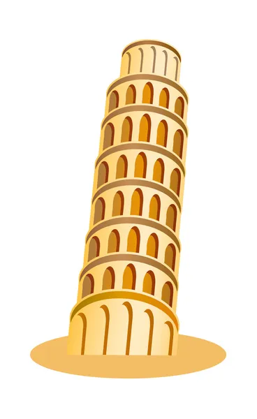 Torre icona vettoriale di pisa — Vettoriale Stock