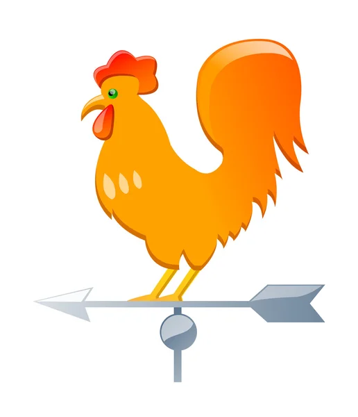 Vector icono gallo weathercock — Archivo Imágenes Vectoriales