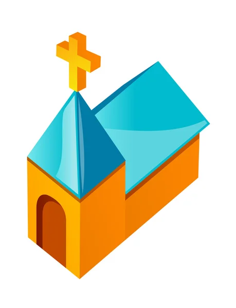 Vector icono de la iglesia — Vector de stock