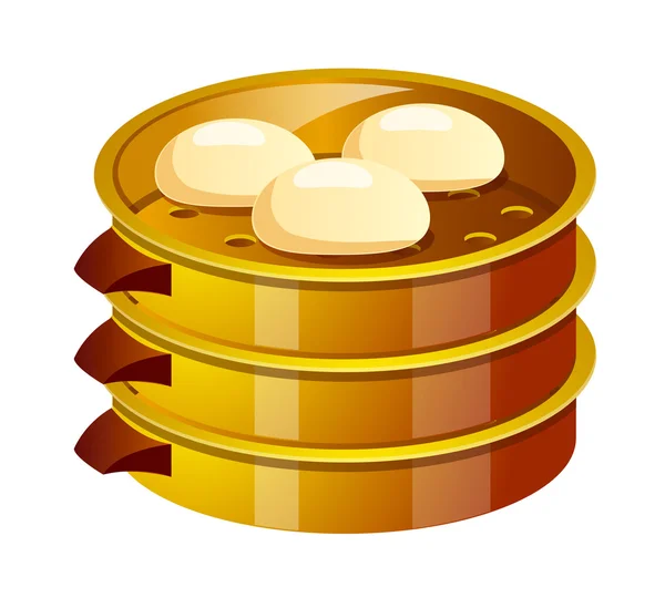 Ícono vectorial dumpling — Vector de stock