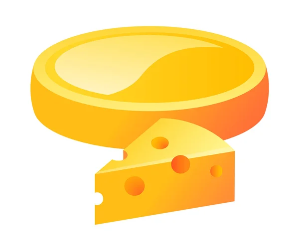 Vector icono de queso — Vector de stock