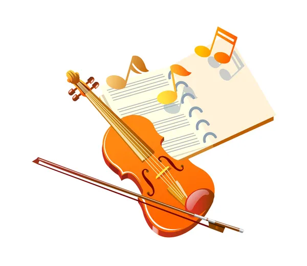 Vektorové ikony housle — Stockový vektor