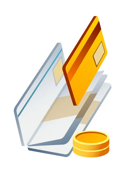 Icono del vector tarjeta de crédito — Vector de stock