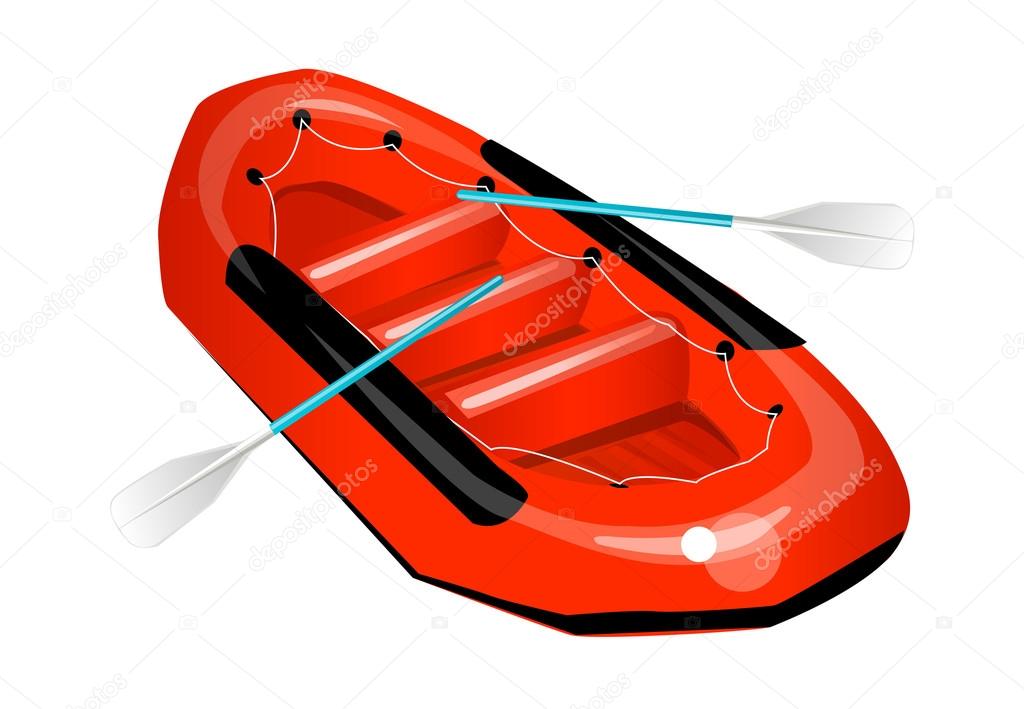 Vector icon rubber boat