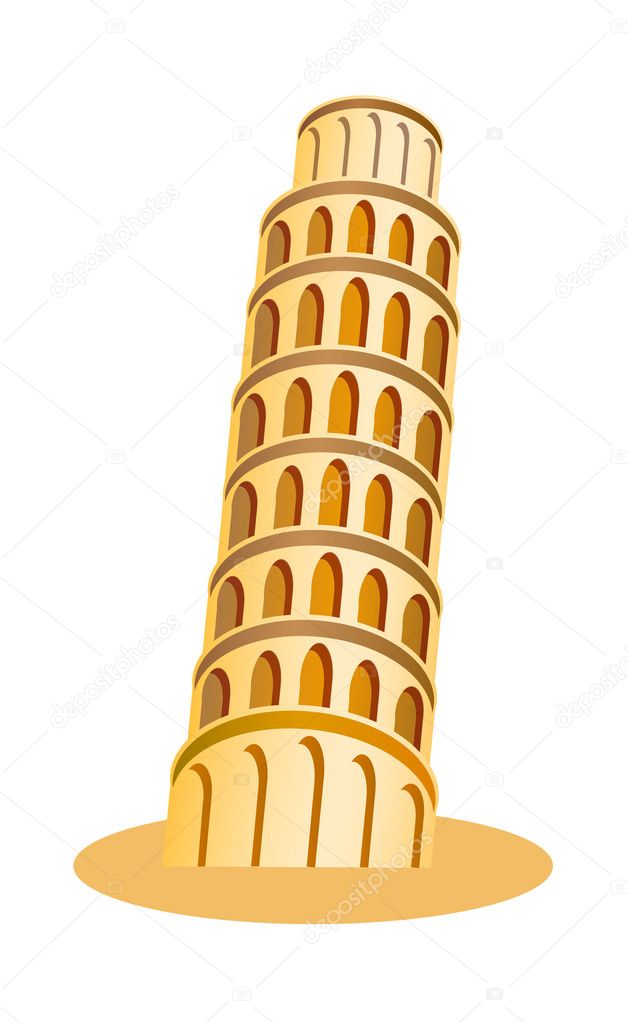 Vector icon tower of pisa