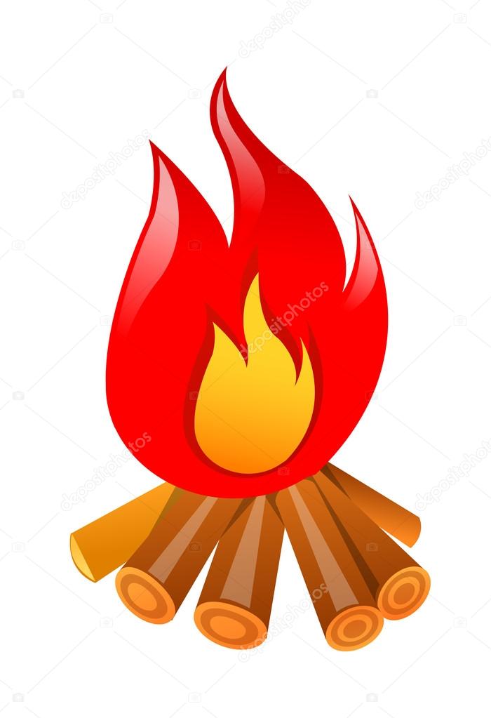 Vector icon bonfire