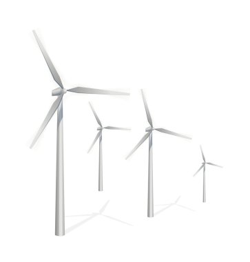 vektör simge Rüzgar enerjisi üretimi