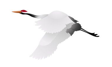Vector icon bird crane