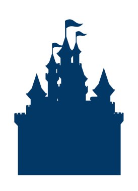 Vector icon castle silhouette