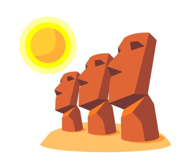 Vector icon moai clipart