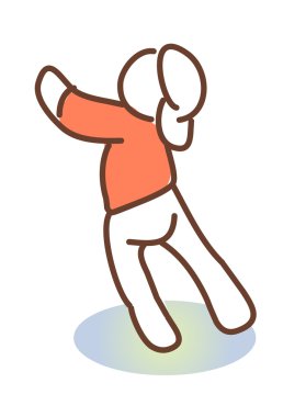 dans eden bir çocuk silüeti