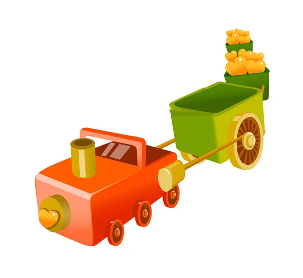 Vector icon toy train — Stock Vector