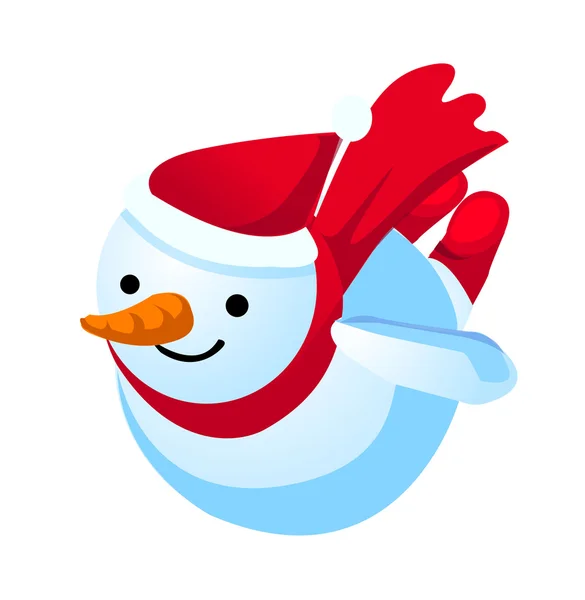 Vector icon snowman — Stock Vector