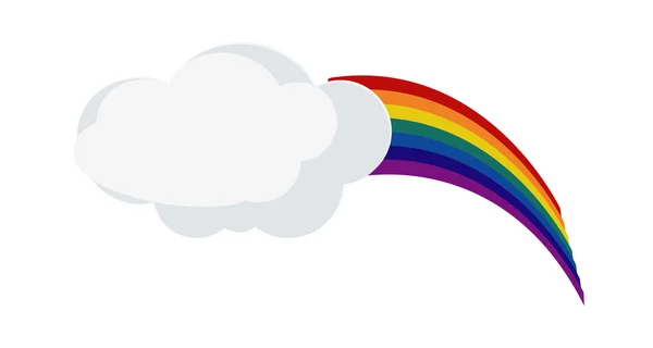 ベクトル アイコン雲および虹 — ストックベクタ