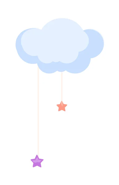 Vector pictogram wolk en ster — Stockvector