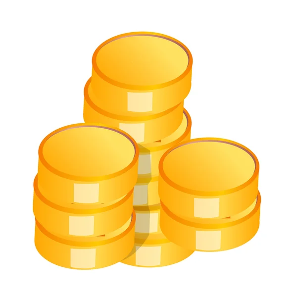 Vektorové ikony mince — Stockový vektor