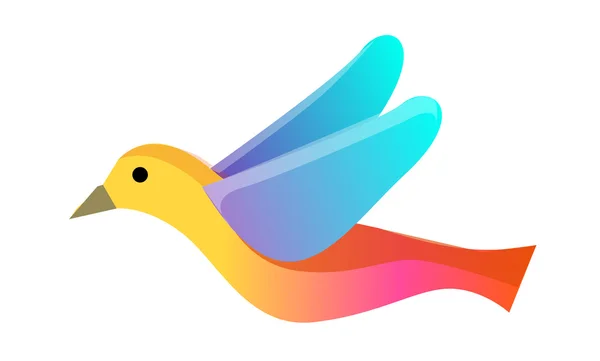 Vektor ikonen fågel — Stock vektor