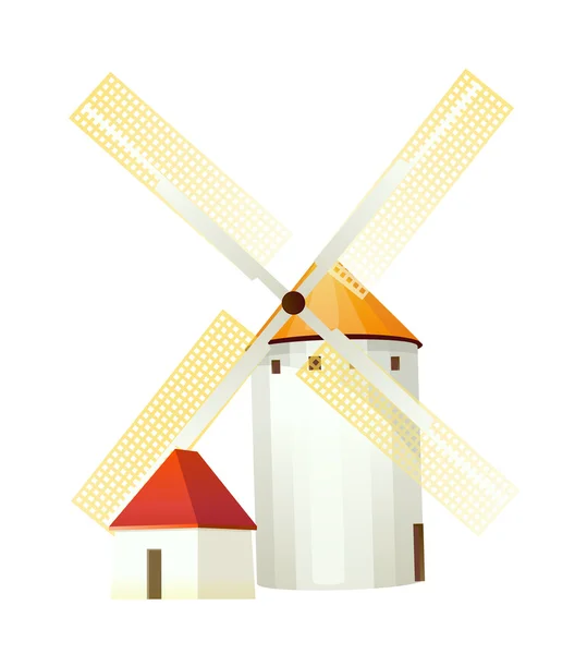 Moulin à vent icône vectorielle — Image vectorielle