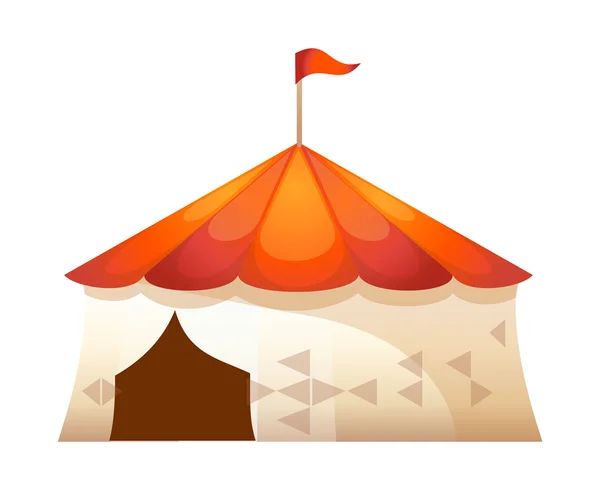 Vector icon tent of amusement park — Stock Vector