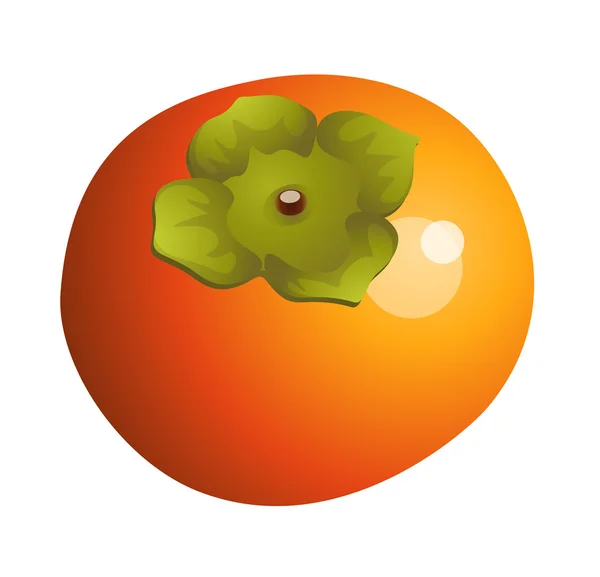 Vector icon persimmon — Stock Vector