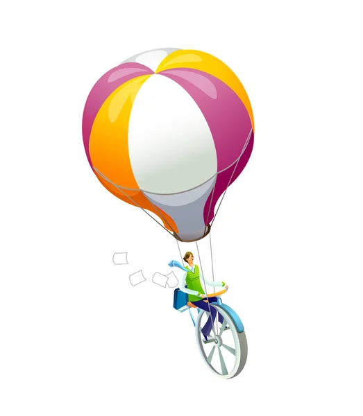 Αερόστατο ζεστού αέρα εικόνα διάνυσμα — Διανυσματικό Αρχείο