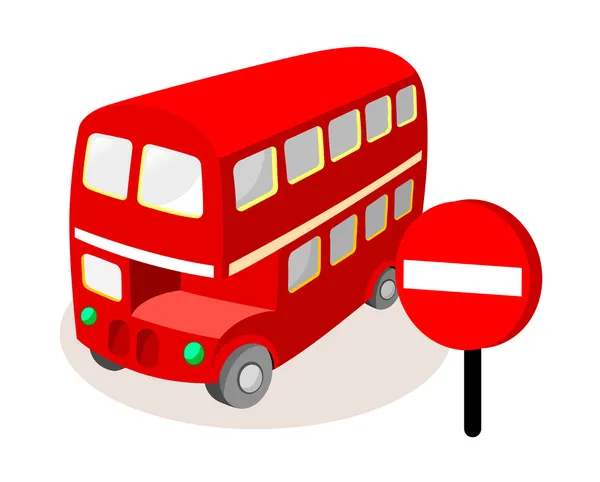 Vector pictogram bus — Stockvector