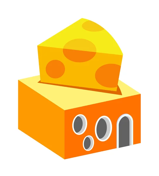 Vector icono tienda de queso — Vector de stock