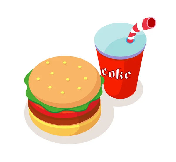 Vector icon fastfood — Stock Vector