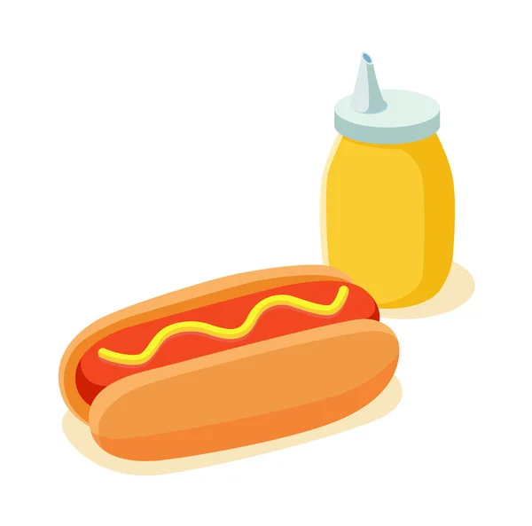 Pictogram hotdog — Stockvector