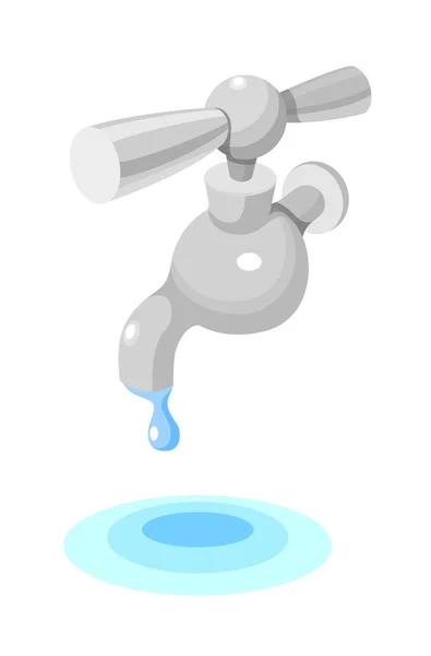 Vector water faucet — Stock Vector