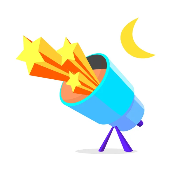 Telescopio Icono — Vector de stock